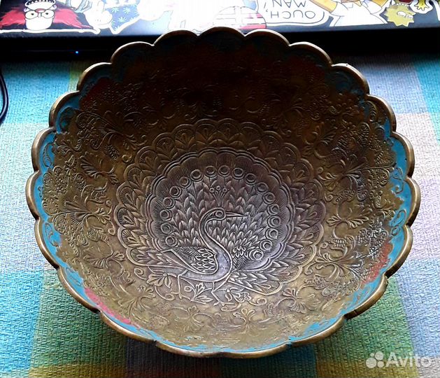 Латунная ваза конфетница