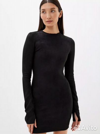 Li lab платье женское замша/бархат