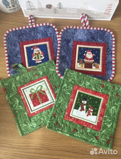 Прихватки для кухни с новогодней темой