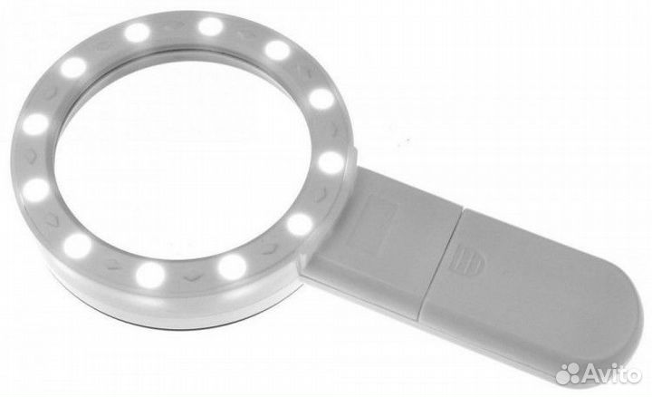 Лупа с подсветкой ручная 10х DT7670