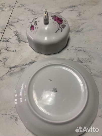 Масленка фарфор СССР