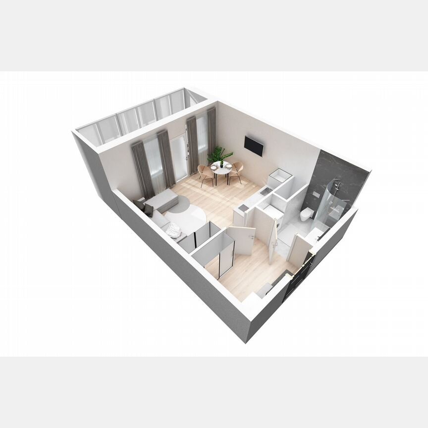Квартира-студия, 30,4 м², 3/8 эт.