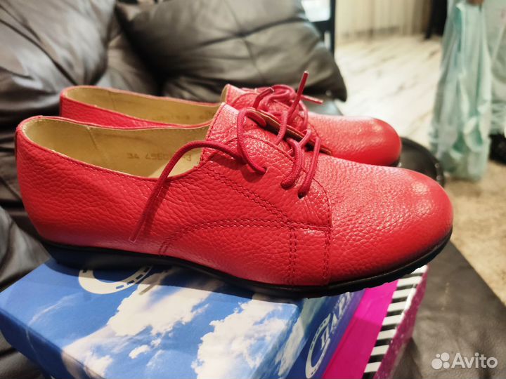 Полуботиночки кожаные д/девочки 34 размера
