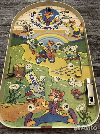 Пинбол СССР бильярд 2 деревянная игра Леопольд