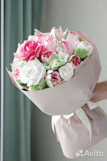 Съедобные букеты из зефира