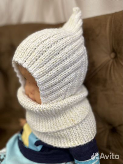 Шапка эльф, гномик и снуд