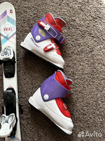 Горные лыжи детские 80 см с ботинками