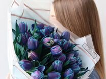 Тюльпаны пионовидные/ сортовые синие