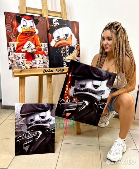 Интерьерная картина Скрудж Макдак и Дональд Дак