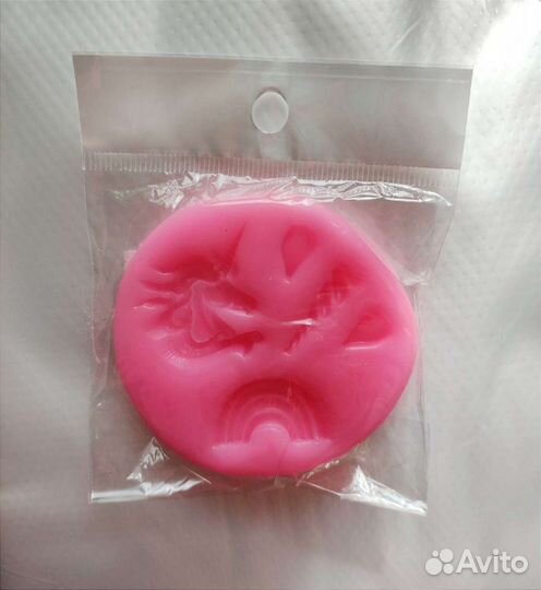 Молд силиконовый Радужный Единорог новый