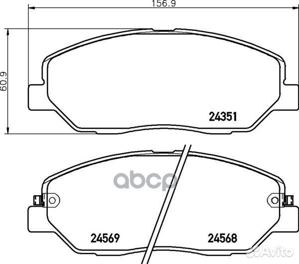 Колодки тормозные дисковые перед NP6030 NIS