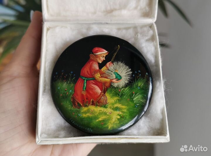 Шкатулка 1983г СССР Федоскино Царевна-лягушка