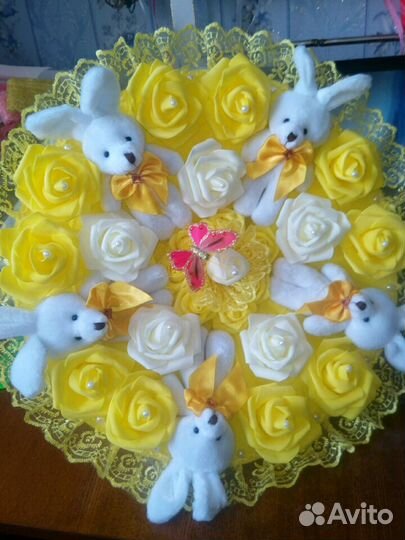 Букеты с игрушками