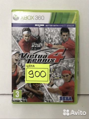 Диск Virtua tennis 4 для Xbox 360