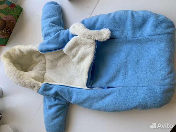 Зимний конверт в коляску на овчине