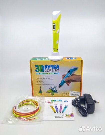 3Д ручка второго поколения с LCD дисплеем желтая