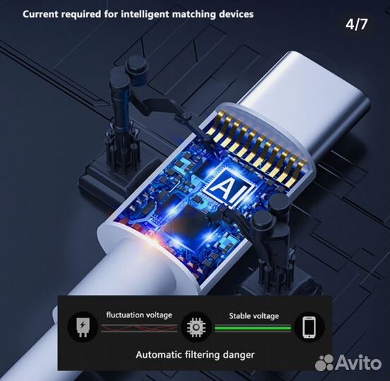 Кабель usb type c на 60w 1метр