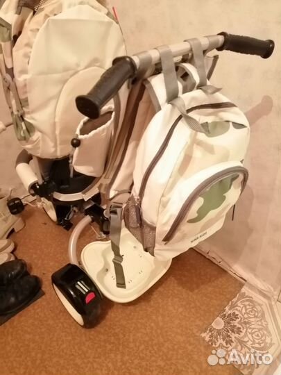 Детский трехколесный велосипед с ручкой