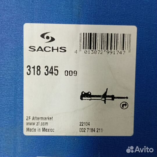 318344 318345 sachs Аморт. передние для BMW G01