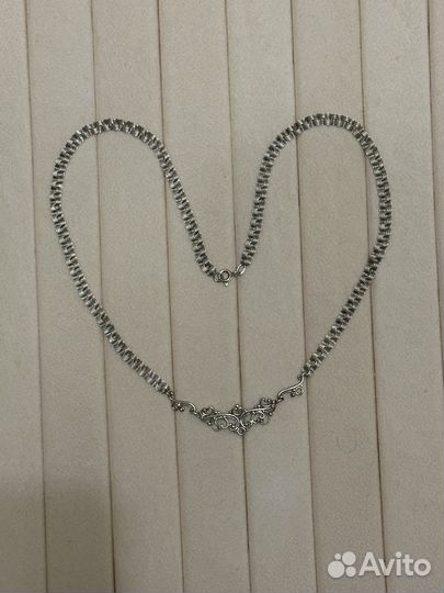 Серебряное колье ожерелье 925