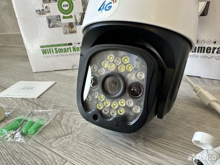 Уличная 4g sim card камера с громкоговорителем