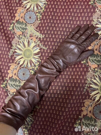 Перчатки женские кожаные