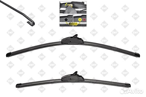 Щетки стеклоочистителя бескаркасные 600/450мм