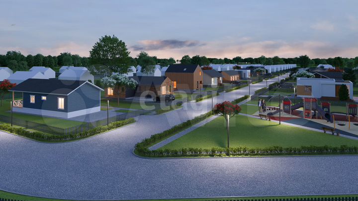 Коттедж 98 м² на участке 10 сот.