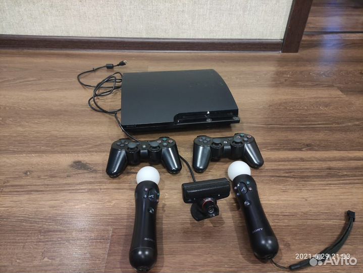 Игровая приставка ps3 super slim прошитая