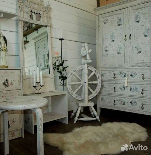 Прялка деревянная старинная