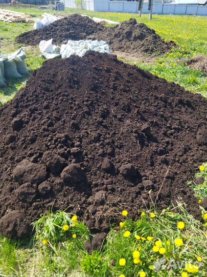 Навоз, перегной, торф в мешках и валом с доставкой