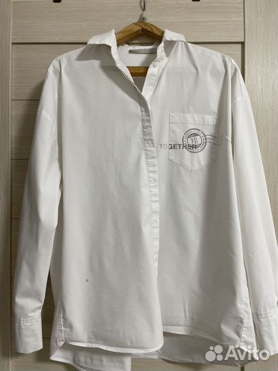 Рубашка белая оверсайз