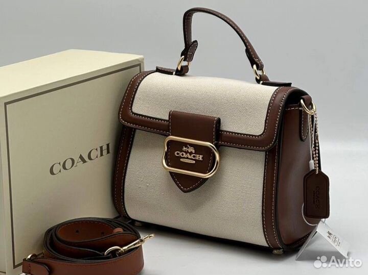 Сумка женская натуральная кожа coach