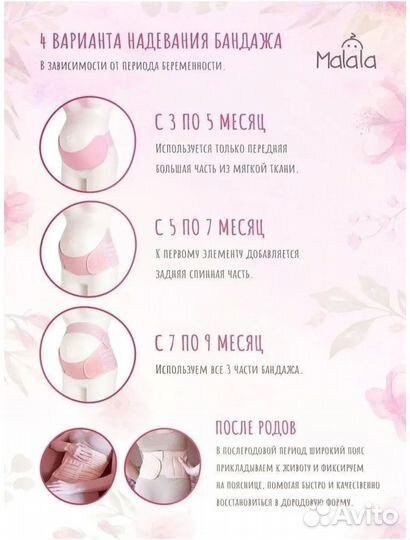 Бандаж для беременных и после родов 4в 1