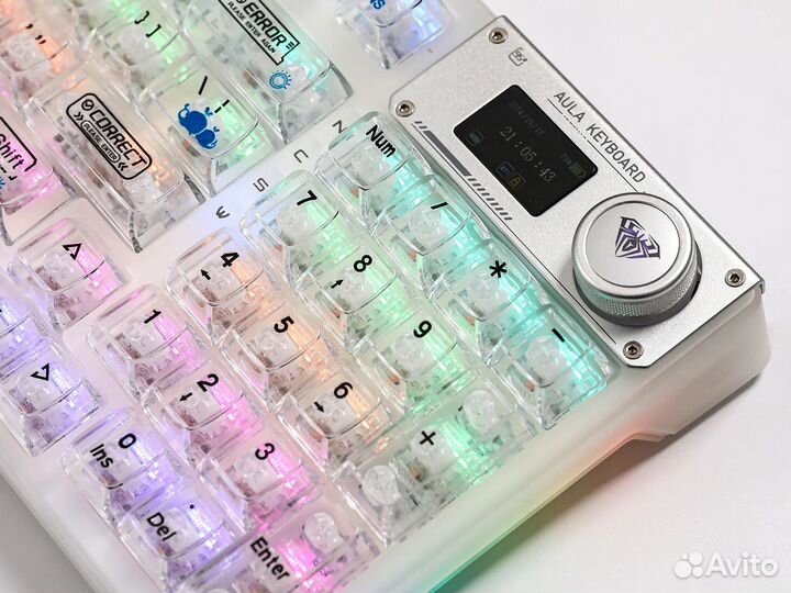 Механическая клавиатура aula wind F98 PRO белая