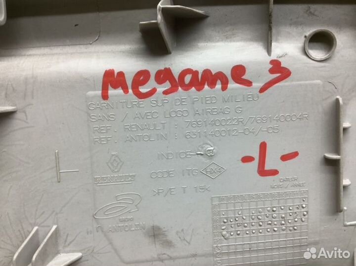 Обшивка стойки левая Renault Megane 3 K9K834 2012