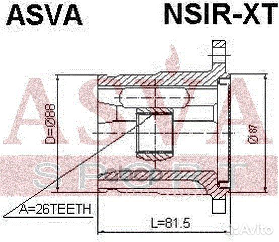 ШРУС внутренний перед прав nsirxt asva