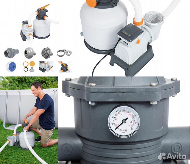 Песочный фильтр-насос Bestway 58499 8,3 куба