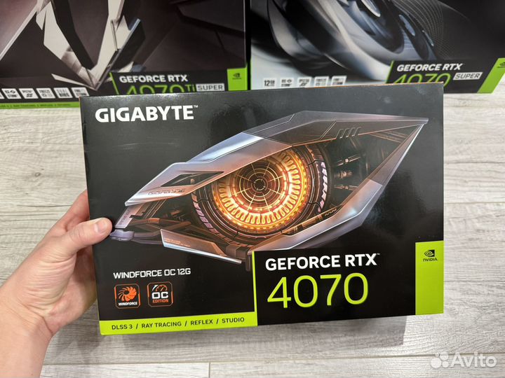 Видеокарта gigabyte nvidia RTX 4070 windforce OC