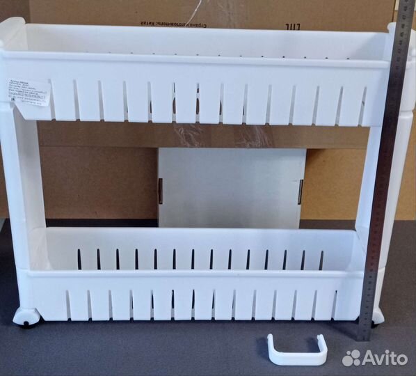 Стеллаж этажерка 2 секции, на колёсах