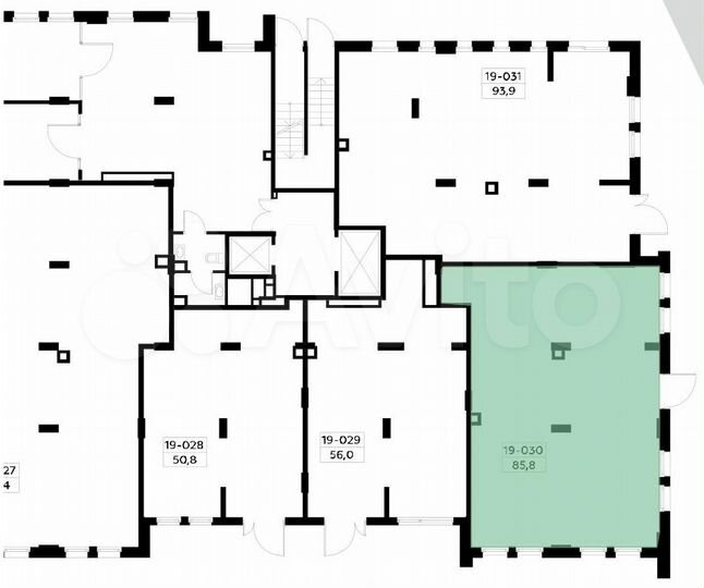 Аренда, торговое помещение, площадь 86.1 кв.м