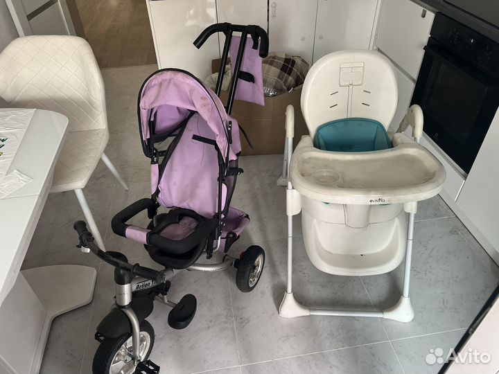 Самокат коляска+стул для кормления