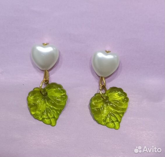 Сережки с сердечком