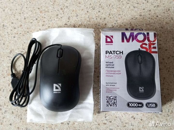 Мышь проводная Defender