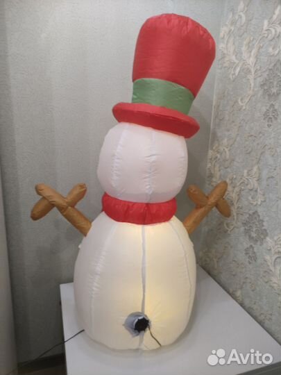 Снеговик надувной, новогодняя декорация