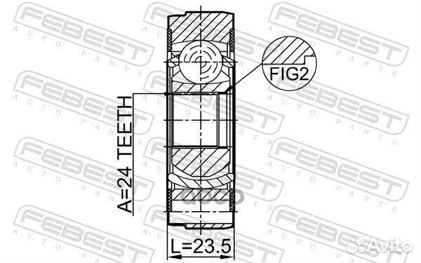 2711-XC90SHA ШРУС внутренний к-кт карданного в