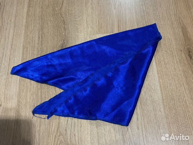 Шелковый платок синий