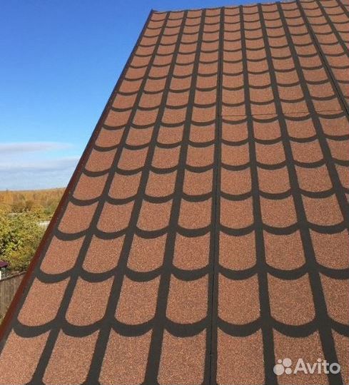 Рулонная черепица тн Классическая коричневая