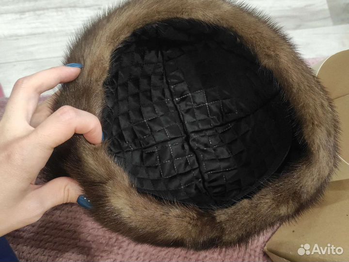 Шапка норковая женская