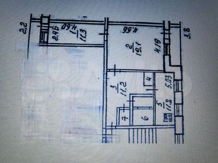 2-к. квартира, 58,3 м², 4/10 эт.